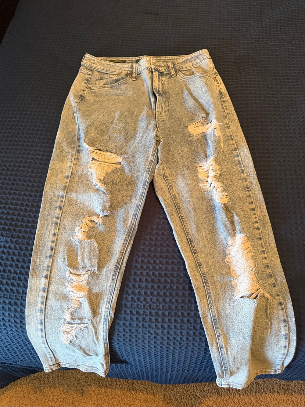 wild fable Light Blue Distressed Mom Jeans